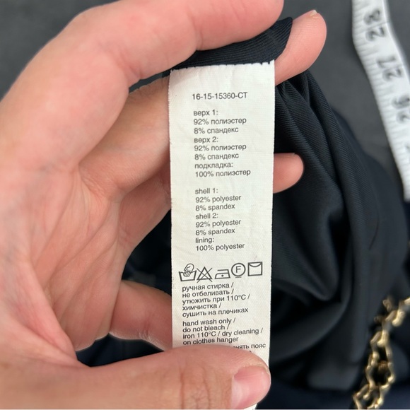 Blue Long Sleeve Dress with a Collar - Picture 5 of 7